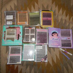 Cluster Faux Lash Bundle - Fake False Black Lashes - Plus Tools  Bundle 3